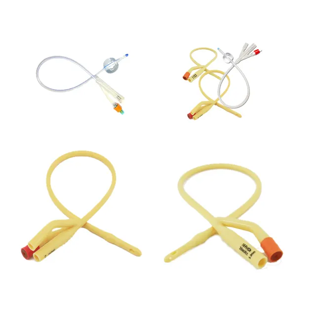 All-Silicone Coated Urethral Balloon Autoclave Disposable Medical Sterile Latex Foley Catheter
