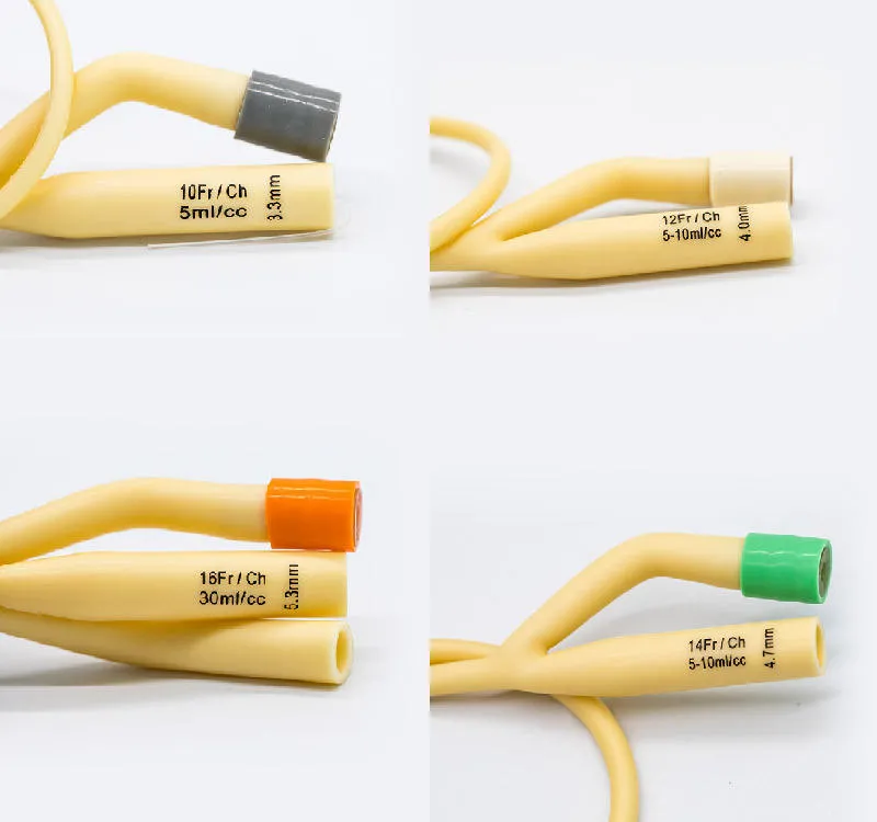 All-Silicone Coated Urethral Balloon Autoclave Disposable Medical Sterile Latex Foley Catheter 5