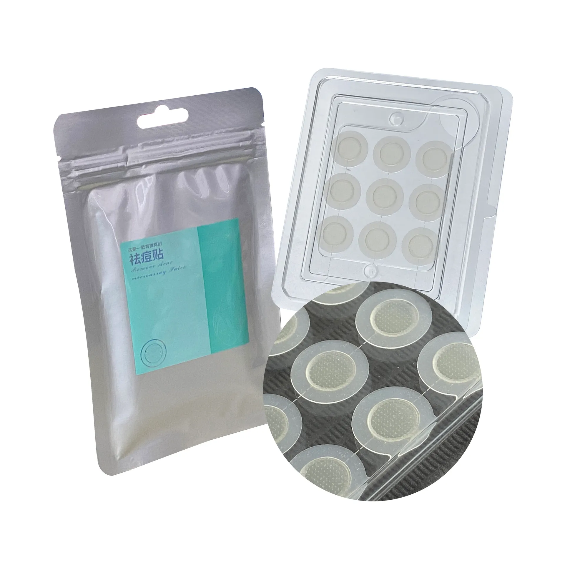 Parche de acné con microagujas para curación de imperfecciones, aprobado por CE y FDA