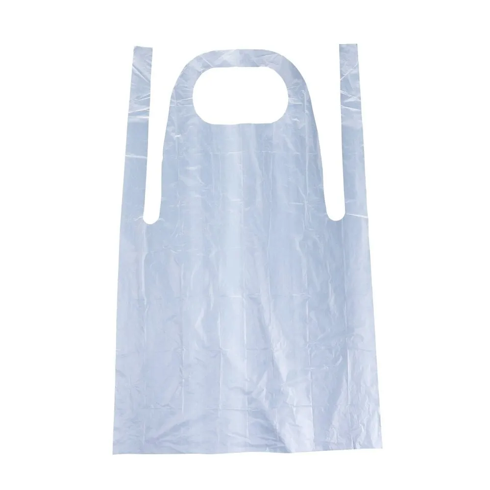 Disposable Waterproof Cleaning Plastic Biodegradable White Blue PE/CPE/PVC Apron 4