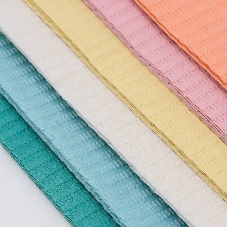 Colorful Medical Napkin Waterproof Beauty Disposable 3 Ply Patient Dental Bibs 7