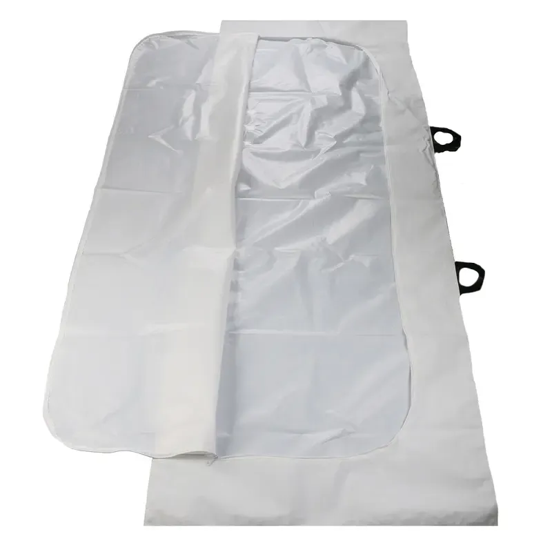 Manufactured OEM Nylon coated disposable PVC PEVA white black cadaver funeral dead body bag 2
