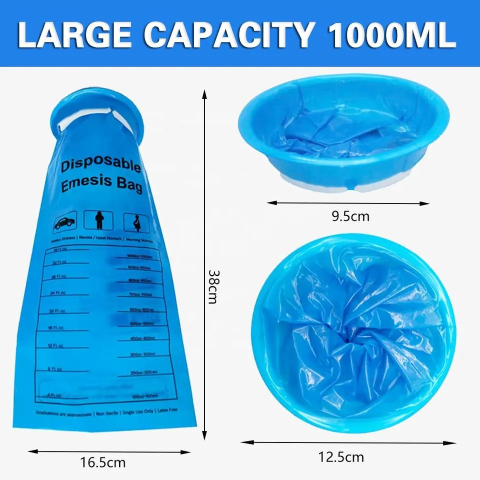 Bolsas desechables para desechos y vómito