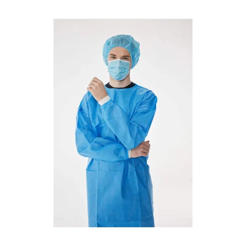 Disposable PP/PP+PE/SMS Nonwoven Isolation Protective Gown 4