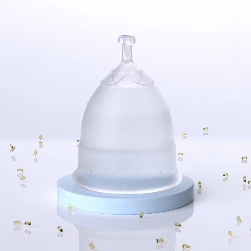 Copa menstrual de silicona médica reutilizable talla S L para cuidado femenino