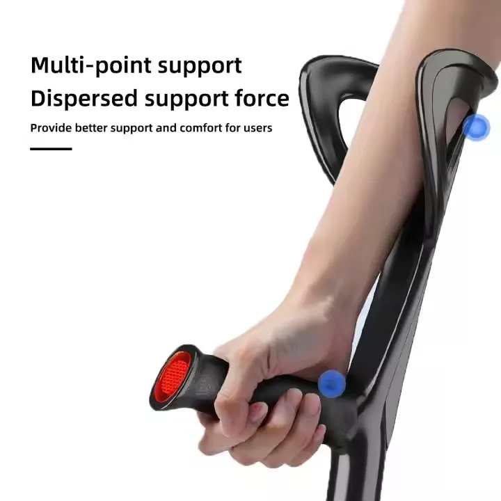 Adjustable Aluminum Crutches for Elderly Disabled Adults Lightweight Durable Mobility Aid with Ergonomic Handles Non-Slip Tips 5
