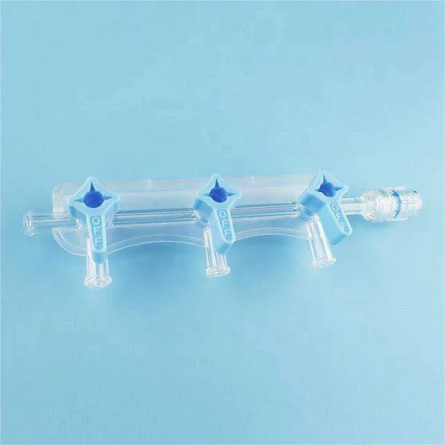 Disposable Interventional Accessories 2/3 Port Manifold Set Medical Manifold Kits 6