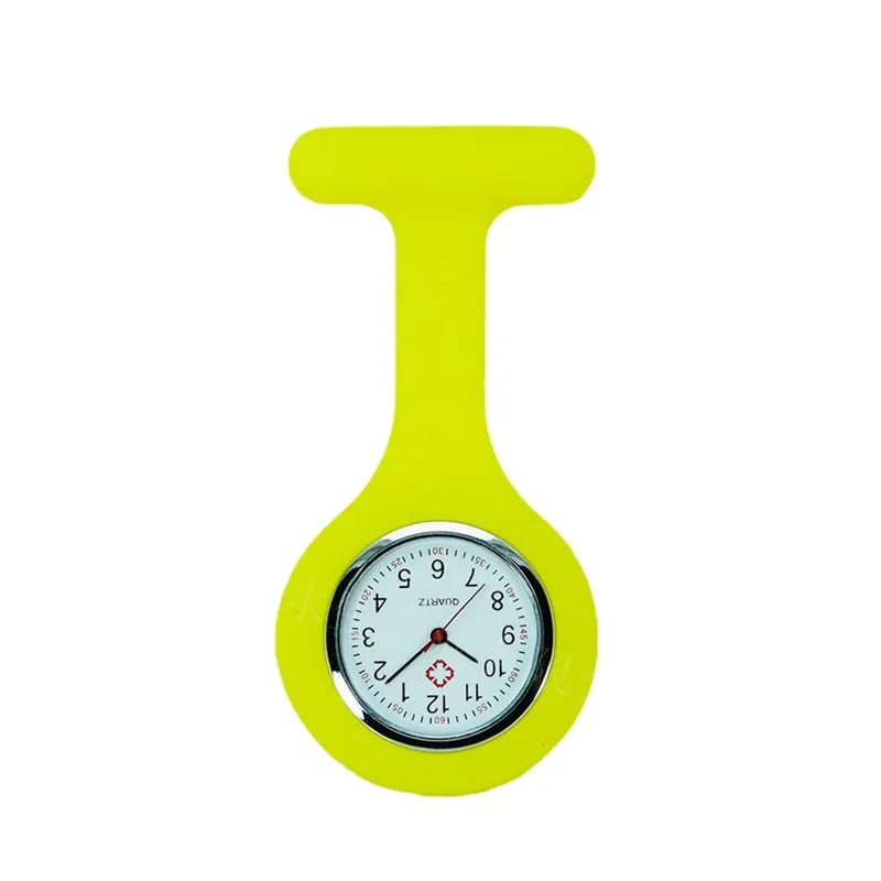 Promotional Portable Gift Rubber Silicone Doctor Digital Clip-On Pocket Medical Watch Clip Brooch Nurse Breast Watch 6