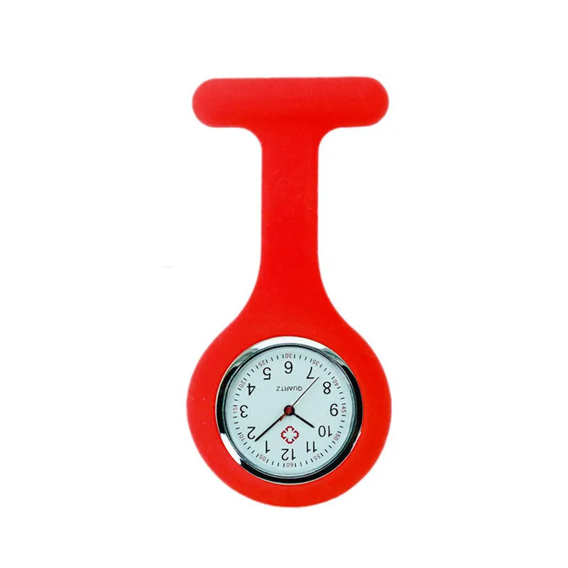Promotional Portable Gift Rubber Silicone Doctor Digital Clip-On Pocket Medical Watch Clip Brooch Nurse Breast Watch 5