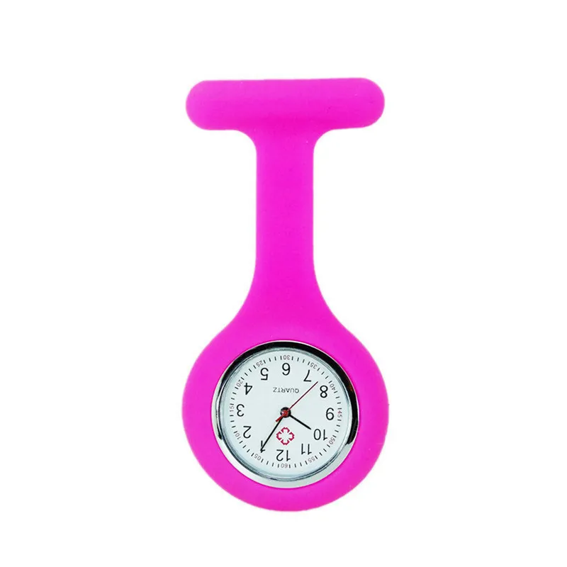Promotional Portable Gift Rubber Silicone Doctor Digital Clip-On Pocket Medical Watch Clip Brooch Nurse Breast Watch 4