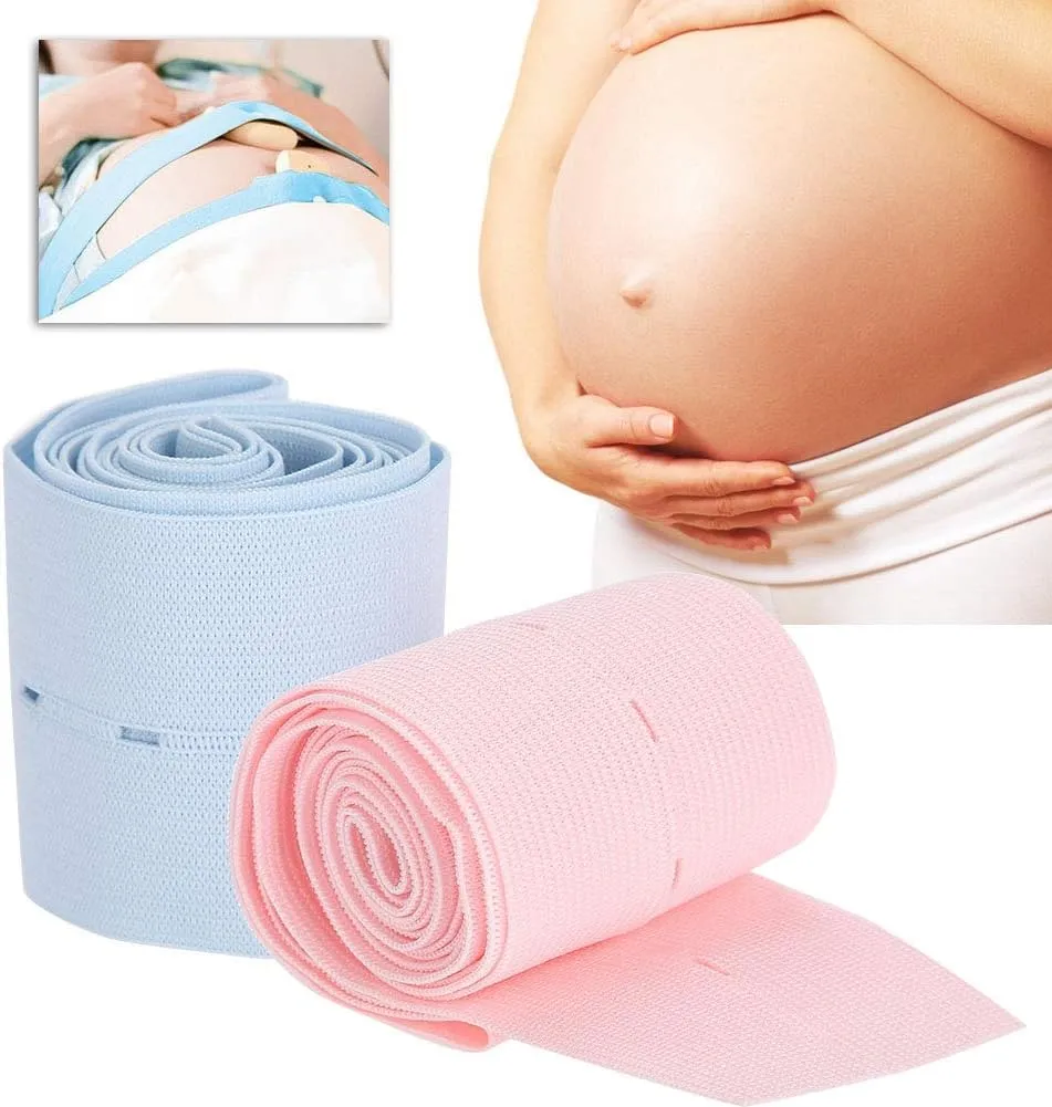 Adjustable Hospital Pregnant Women's Comfortable Belly Support Band Elastic Safe Removable Button Fetal Heart Monitoring Band 5