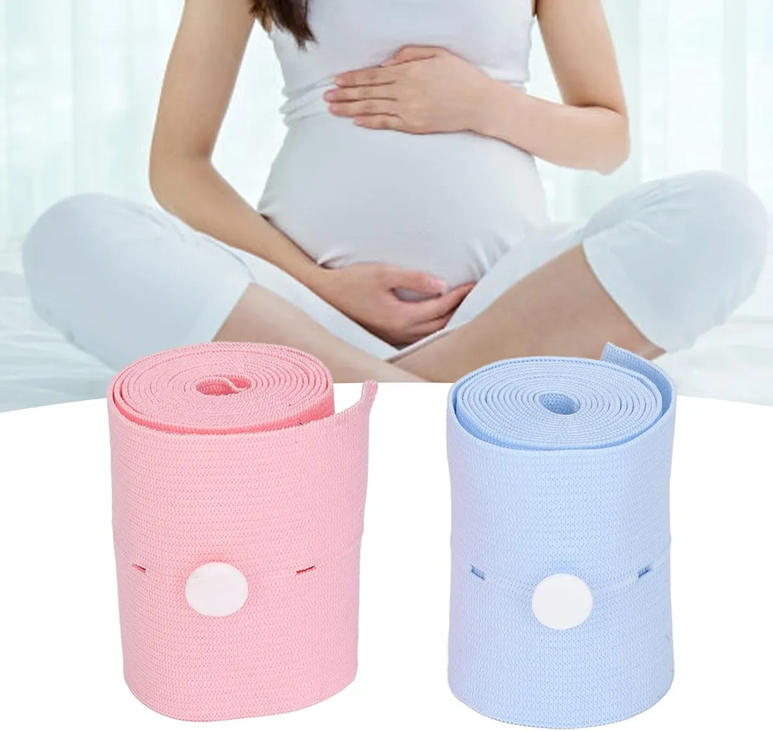 Adjustable Hospital Pregnant Women's Comfortable Belly Support Band Elastic Safe Removable Button Fetal Heart Monitoring Band 4