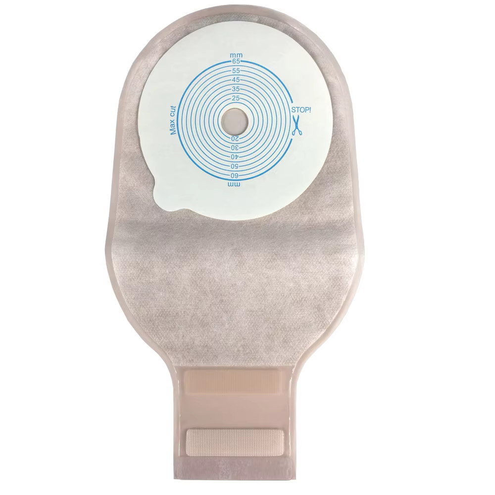 Medical One-piece Ostomy Bag Stoma Pouch Beige Color