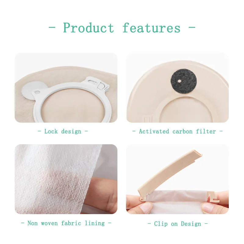 Two pieces Ostomy Pouching System Stoma Ostomy Bag With Pouch 3