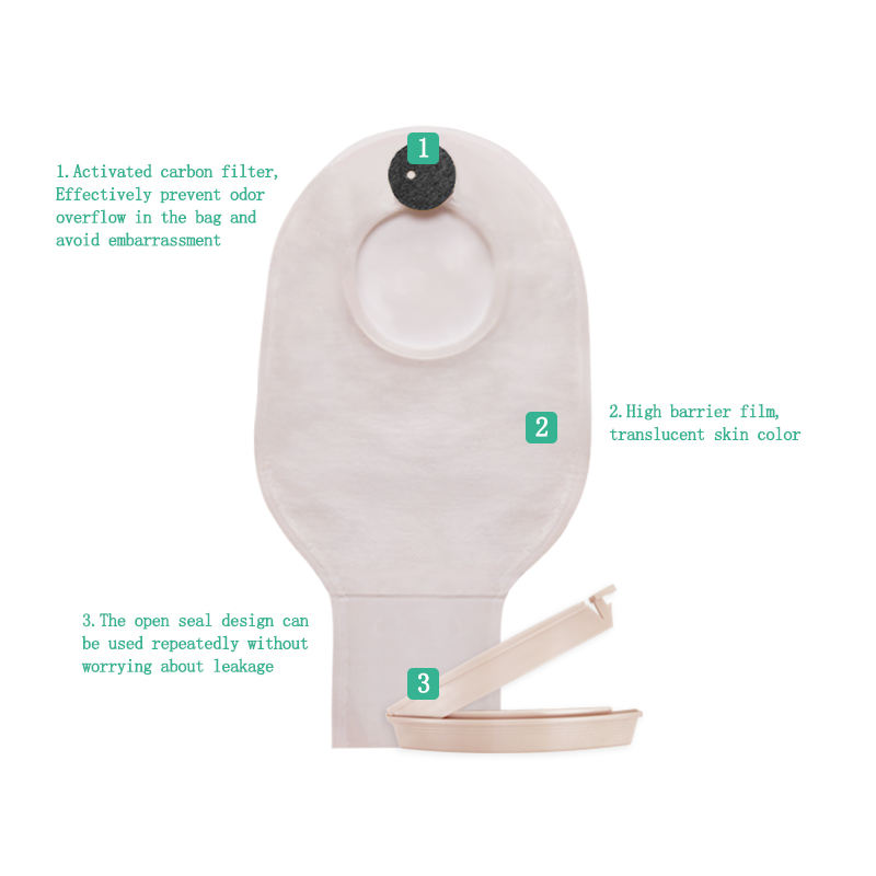 Two pieces Ostomy Pouching System Stoma Ostomy Bag With Pouch 4
