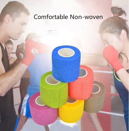 Customized Medical Colored and High Elastic Cohesive Self Adhesive Bandage for Joint Protection 2