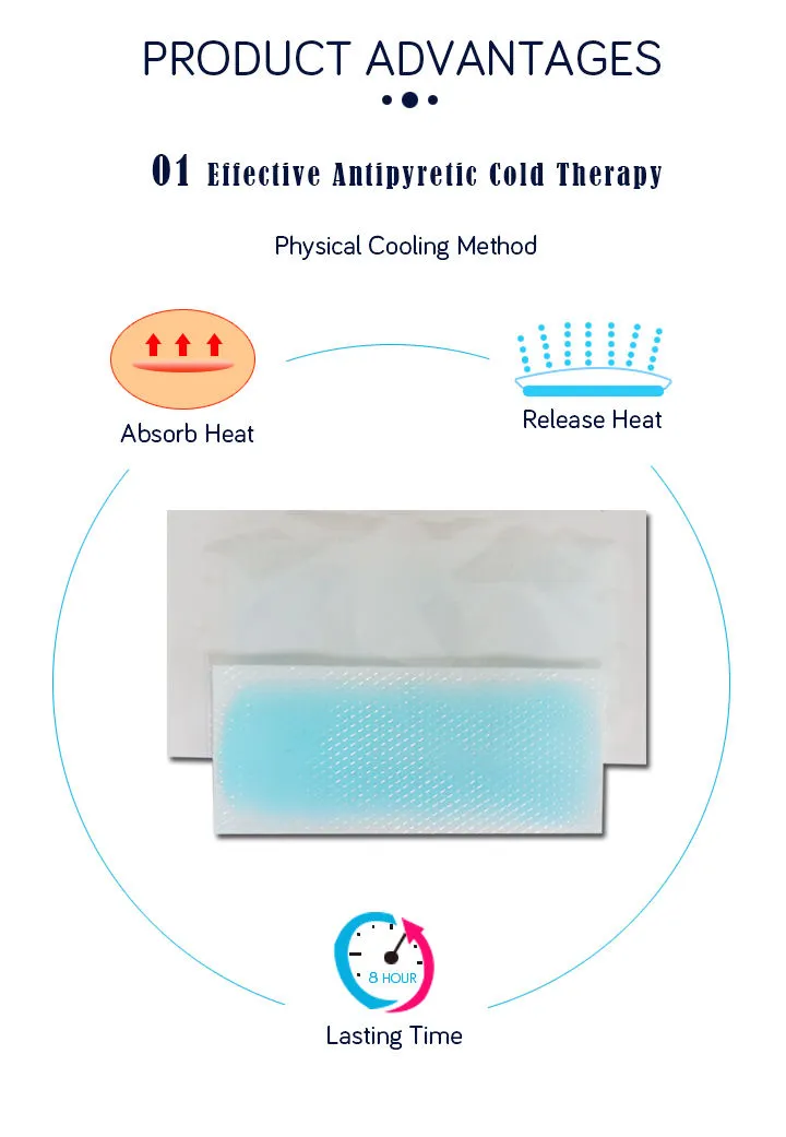 Gel Patch for Quick Fever Reducing Pain Relief Kids Adults Cool Gel Patch Cold Packs 3