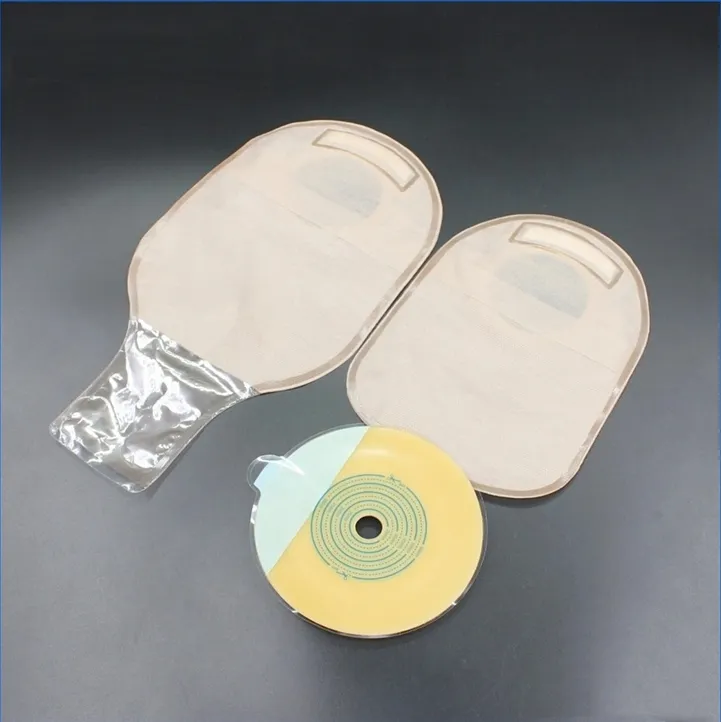 One piece open type colostomy bag ostomy bag with clip 4