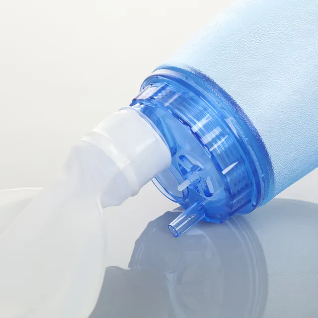 Resuscitador médico neonatal de silicona PVC SEBS, en color azul, recomendado por expertos
