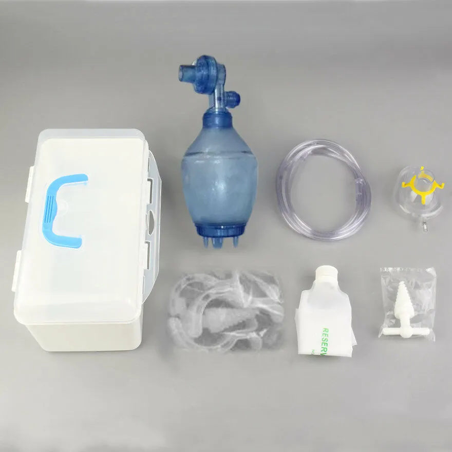 Pulmonary lung function ballon silicone resuscitator kit 4