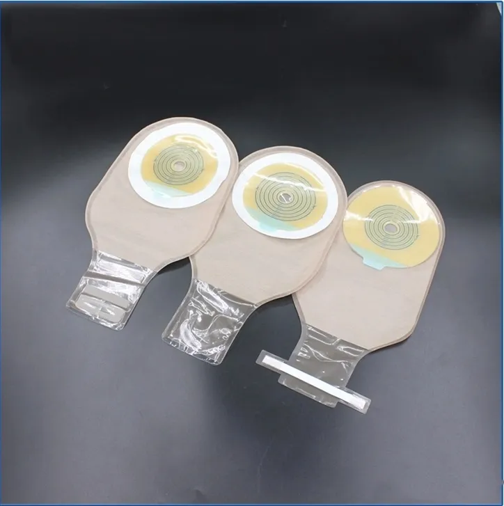 One piece open type colostomy bag ostomy bag with clip 3