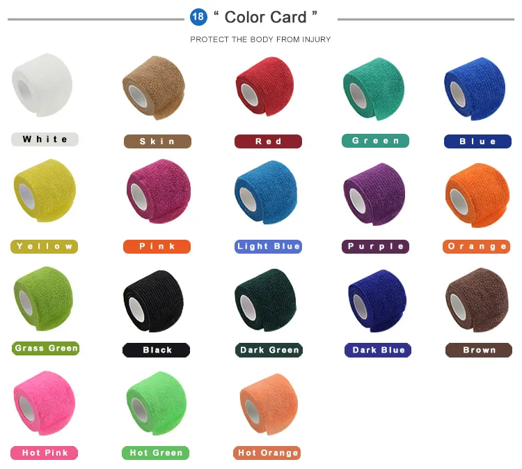 Medical Colored and High Elastic Cohesive Self Adhesive Bandage 6