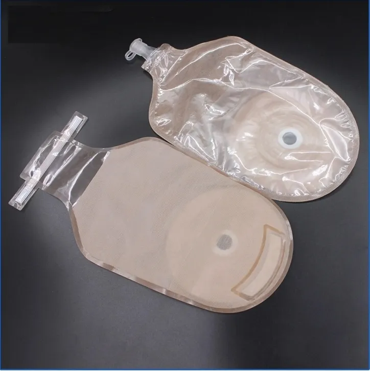 One piece open type colostomy bag ostomy bag with clip 2