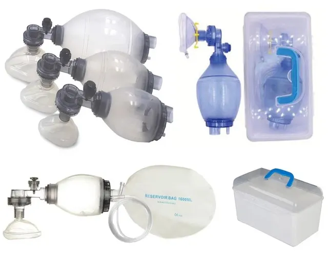Kit de resucitador de silicona con balón de función pulmonar