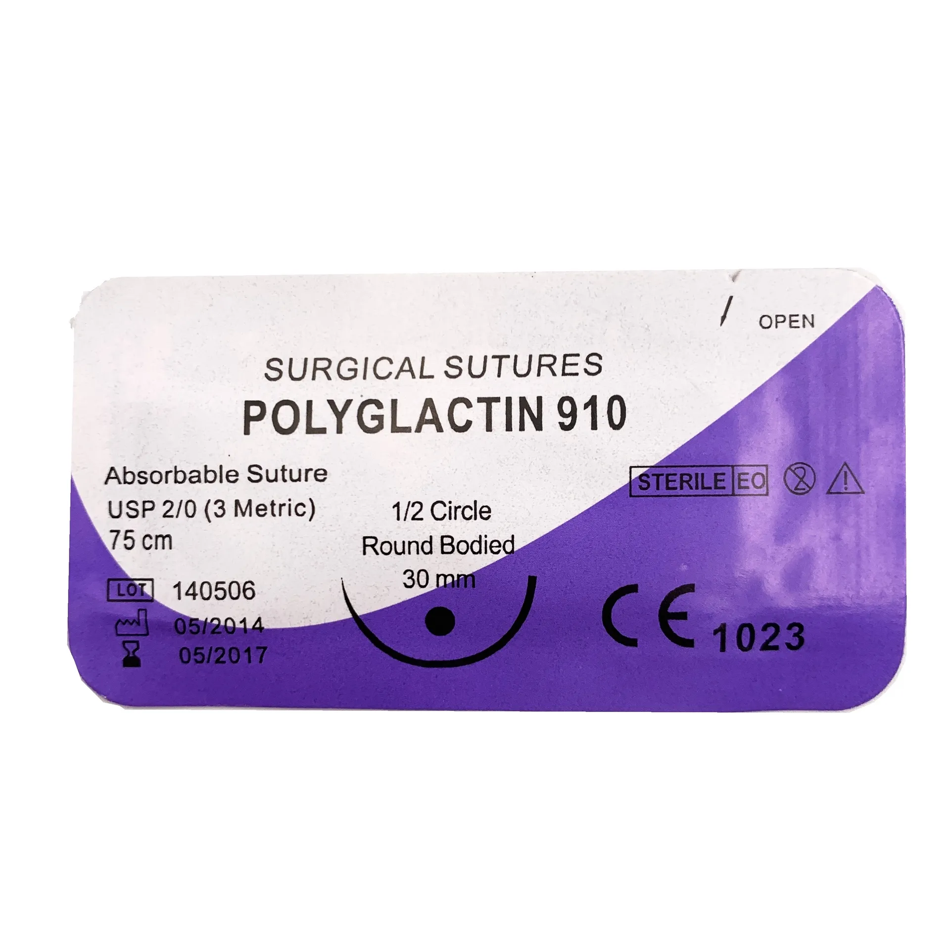 Medical absorbable polyester braided different sizes suture/sutures 4