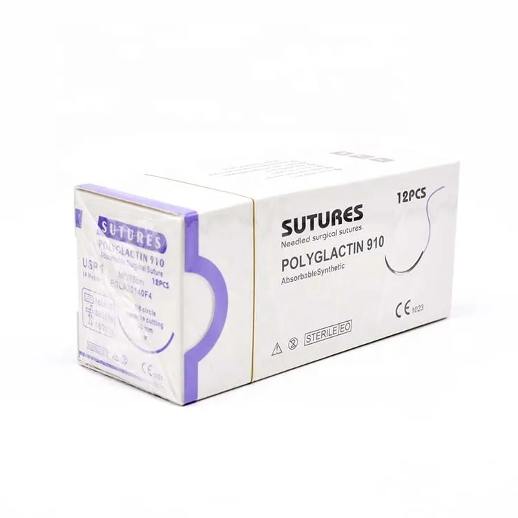 Medical absorbable polyester braided different sizes suture/sutures 3