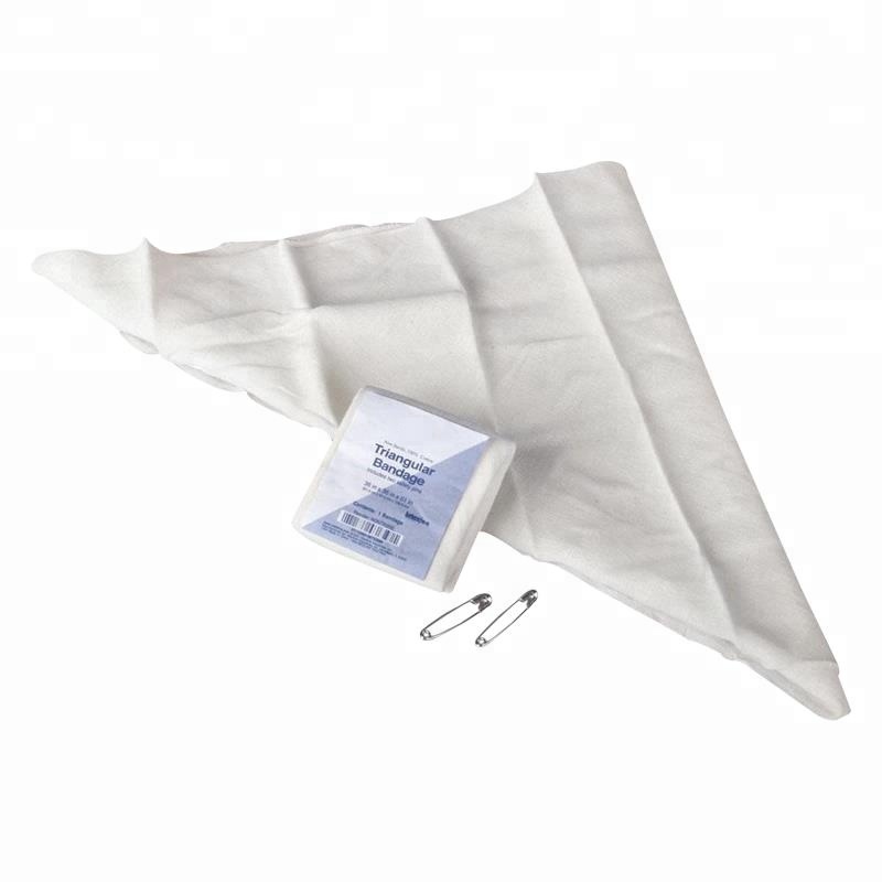 Vendaje triangular médico de gasa y algodón para primeros auxilios en todos los tamaños