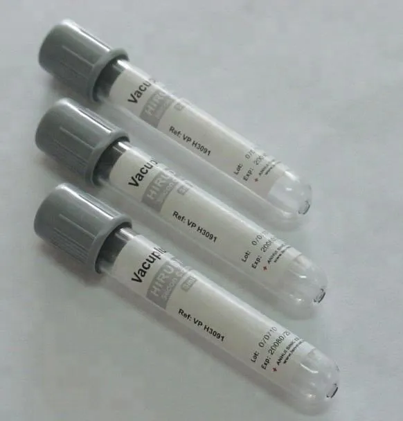 Vacuum blood Collection Tube Potassium Oxalate Sodium Heparin +Sodium Fluoride 4