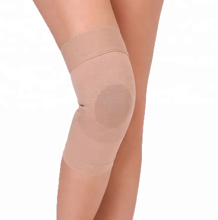 CE ISO FDA, seguridad deportiva, mangas de soporte para la rodilla de tejido elástico de punto personalizadas
