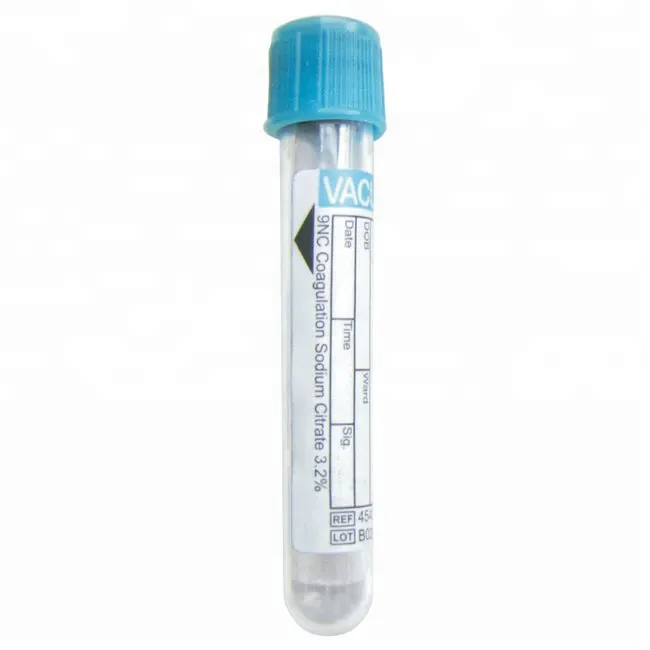 Disposable sterile PET/Glass disposable Blue PT sodium citrate vacutainer tube with CE,ISO 3