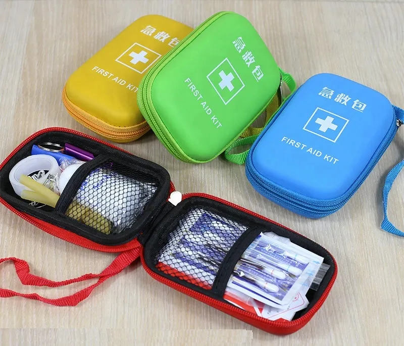 Maletín de primeros auxilios pequeño y portátil impermeable para exteriores, familia, coche, viajes, camping, botiquín médico