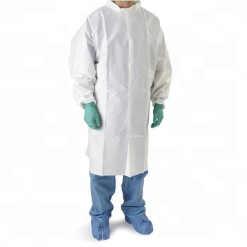 Bata de laboratorio microporosa, química, antipolvo, impermeable y transpirable