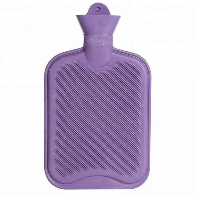 Bolsa de agua caliente de goma médica con funda, en diferentes tamaños y colores