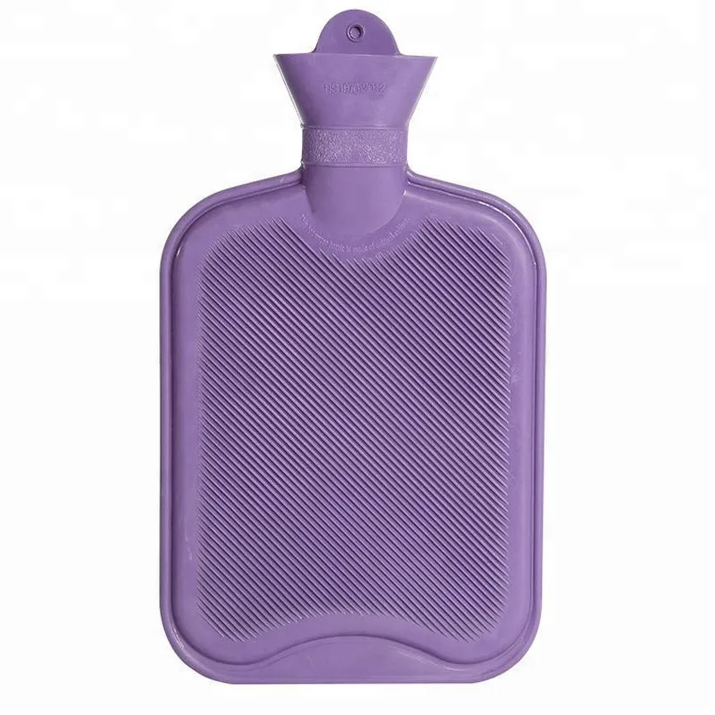 Bolsa de agua caliente de goma médica con funda, en diferentes tamaños y colores