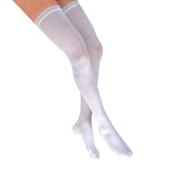 Nurse anti-embolism thigh high stocking white compression socks 2