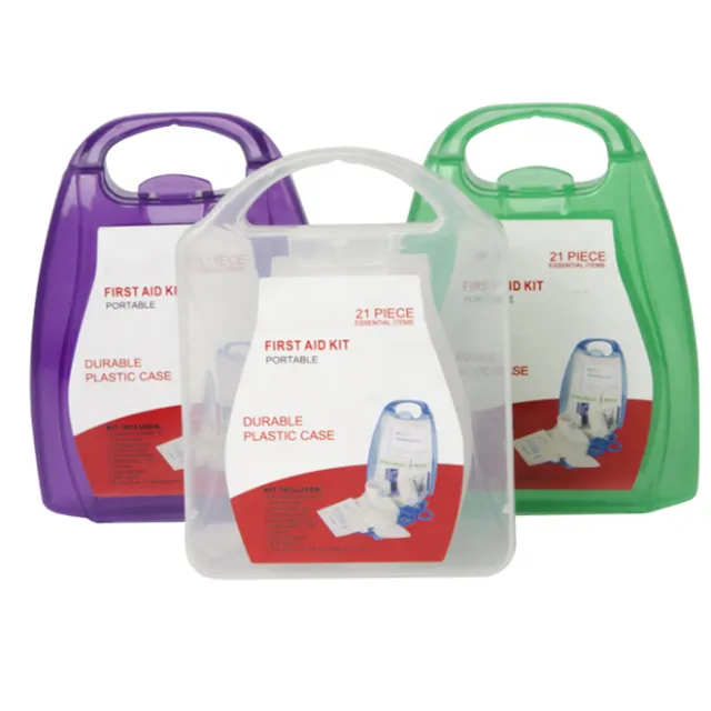 Mini botiquín de primeros auxilios caja plástica de supervivencia médica