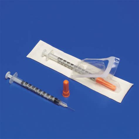 Disposable Orange Cap Insulin Syringe With needle 3