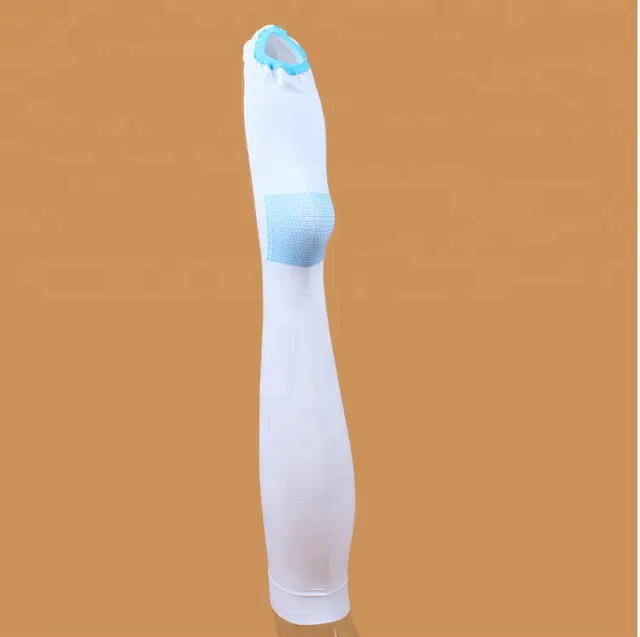Anti-embolism knee-high stocking white open/close toe compression socks
