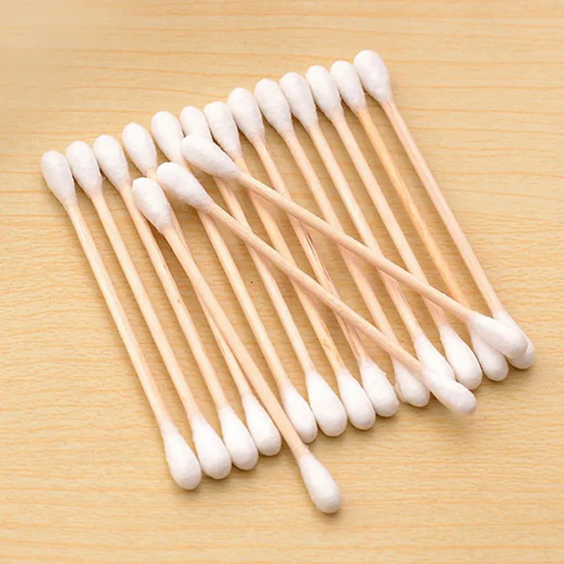 Cotton Buds Wooden/Plastic Stick Cotton Ear Stick Buds Sterile Cotton Swabs 3