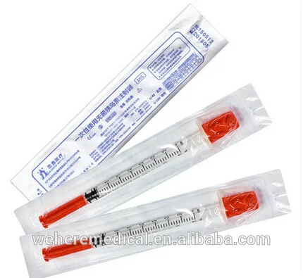 Free Sample Disposable Insulin Syringe With caps 4