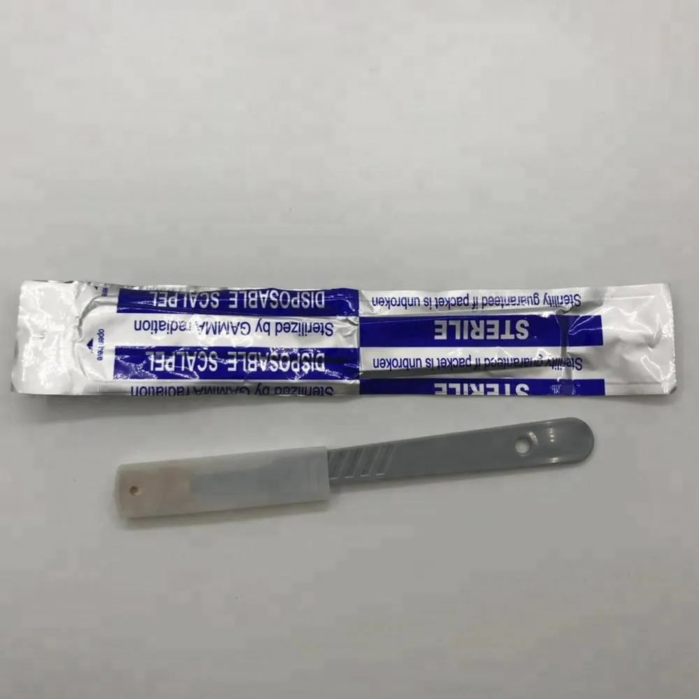 Sterile Carbon Steel Surgical Blade with Plastic Handle 3