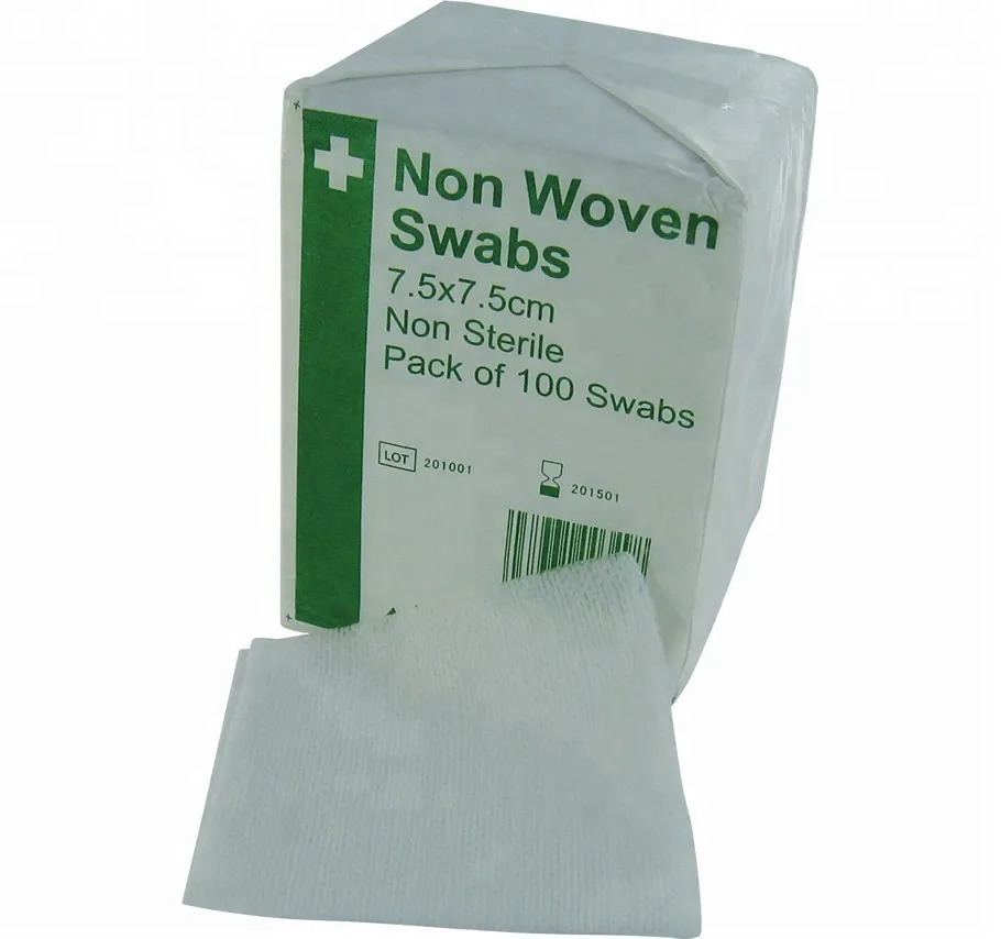 Hisopos absorbentes de tela no tejida médicos, estériles/no estériles, con CE, ISO