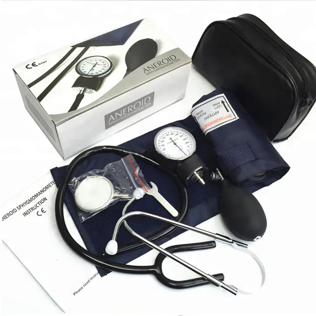 Esfigmomanómetro aneroide manual OEM estándar médico con estetoscopio