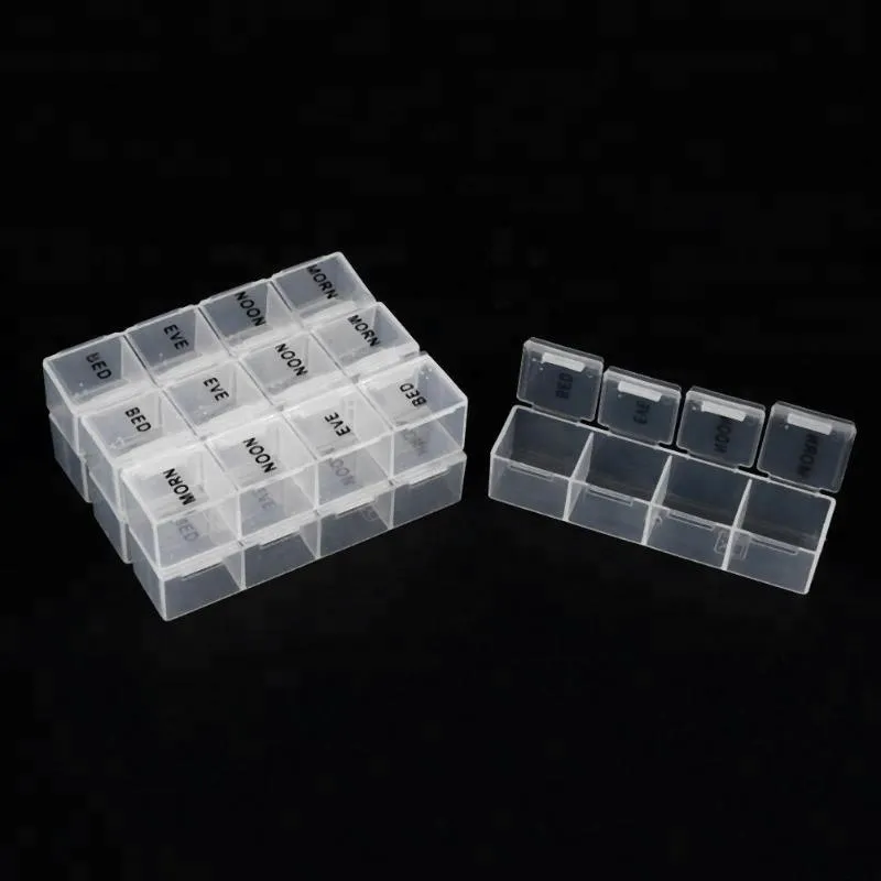 PU 28 pill box 7 days pill case leather travel pill organizer 5