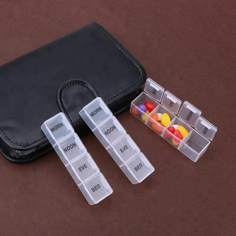 PU 28 pill box 7 days pill case leather travel pill organizer 3