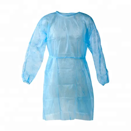Bata de aislamiento médica desechable impermeable de PP no tejido